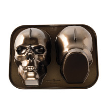 Moule à Gâteau 3D Tête de Mort Bronze - Nordic Ware