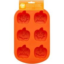 Moule Silicone Citrouille Halloween 6 Empreintes - Wilton