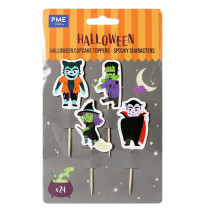 Cake Topper Personnages Halloween (x24) - PME
