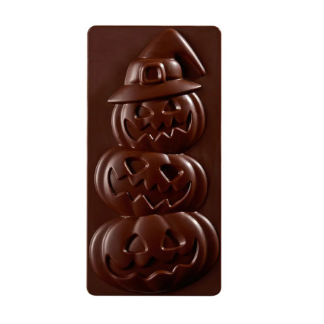 Moule Tablette Chocolat Citrouille Halloween 15,4 x 7,7 cm - Pavoni