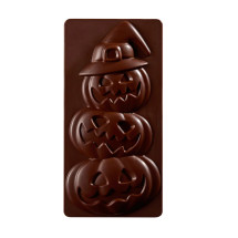 Moule Tablette Chocolat Citrouille Halloween 15,4 x 7,7 cm - Pavoni