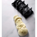Moule Silicone Bûche Bonhomme de Neige 25,3 x 11 cm x H 7,6 cm Pavoni