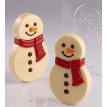 Moule Chocolat Bonhomme de Neige 9,5 x 16 x H 2,5 cm (x2) Pavoni