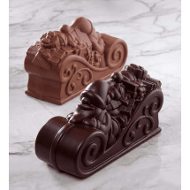 Moule Chocolat Traineau Noël 19 x 6 x H 9 cm (x2) Pavoni