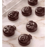 Moule Chocolat Boule de Noël 3,3 x 4 x H 1,5 cm (x20) - Pavoni