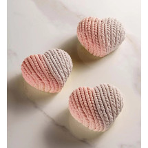 Moule Silicone Cœur Tricot 8 x 7,3 x H 4,2 cm (x12) Pavoflex