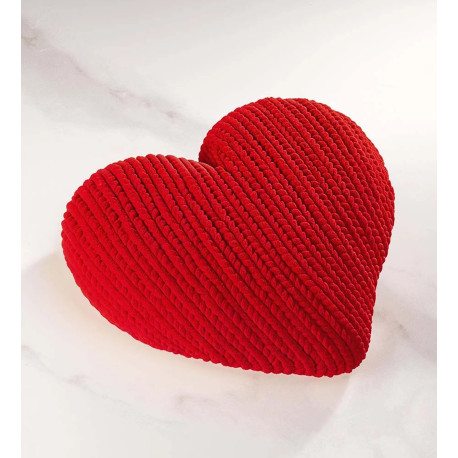 Moule Silicone Cœur Tricot 18 x 17 cm x H 6 cm Pavoni