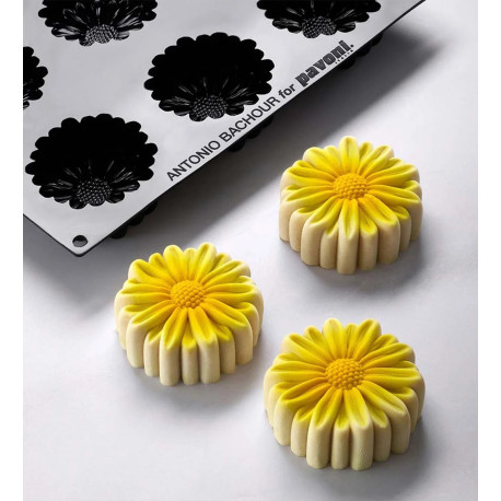 Moule Silicone Fleurs Floris 8 x H 3 cm (x12) Pavoflex