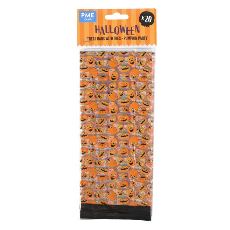 Sachet Bonbon Fête des Citrouilles 24,1 x 10 cm (x20) - PME