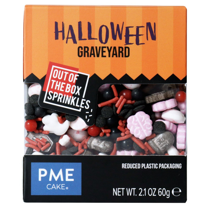 Décors en Sucre Cimetière Sprinkles Halloween 60g - PME Décors en Sucre Cimetière Sprinkles Halloween 60g - PME