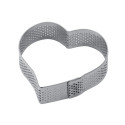 Cercle à Tarte Coeur Inox Micro-perforé 7,5 x 7 cm x H 2 cm - Pavoni