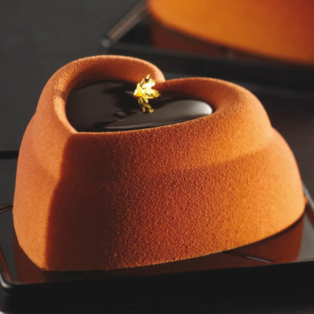 Moule Silicone Cœur Love 7,8 x 7,7 cm x H 3,4 cm (x24) - Pavoni