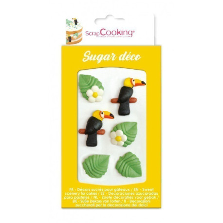 DDM Courte Décors sucrés tropical x6- ScrapCooking