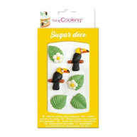 DDM Courte Décors sucrés tropical x6- ScrapCooking