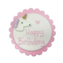 DDM Courte Décoration sucre Licorne Happy Birthday - Anniversary House