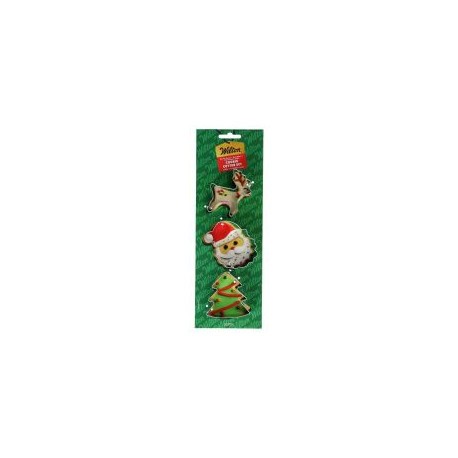 Emporte-Pièces Inox Père Noël Renne et Sapin (x3) - Wilton