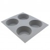 Plaque silicone 4 muffins Elastomoule - De Buyer