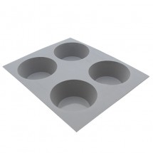 Moule silicone 4 muffins Elastomoule De Buyer