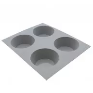 Moule silicone 4 muffins Elastomoule De Buyer