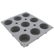 Plaque silicone 9 muffins Elastomoule De Buyer