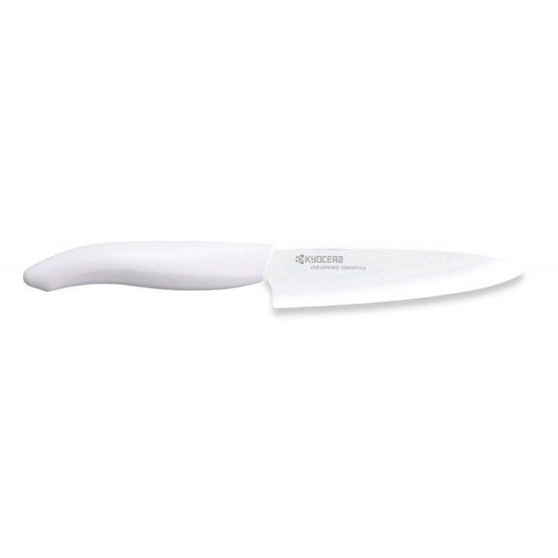 Couteau céramique universel 13cm manche blanc - Kyocera - MaSpatule