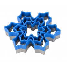 Emporte-pièce flocon de neige bleu x3 Tala
