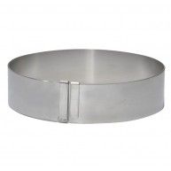 Cercle à pâtisserie inox extensible H4,5cm - De Buyer