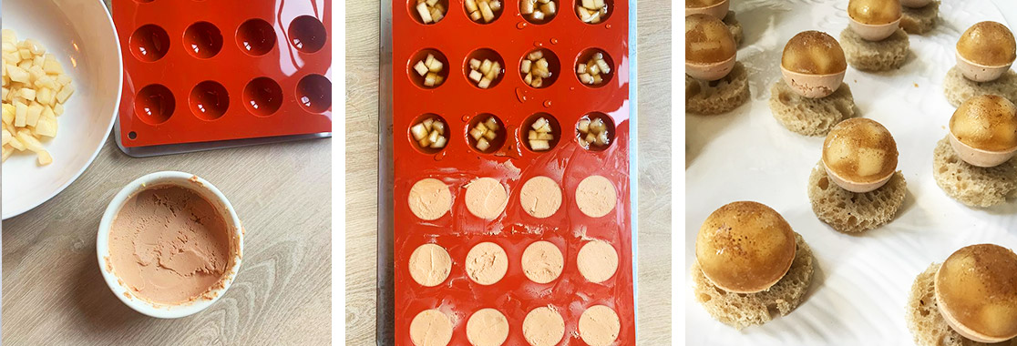 Recette Billes foie gras poire