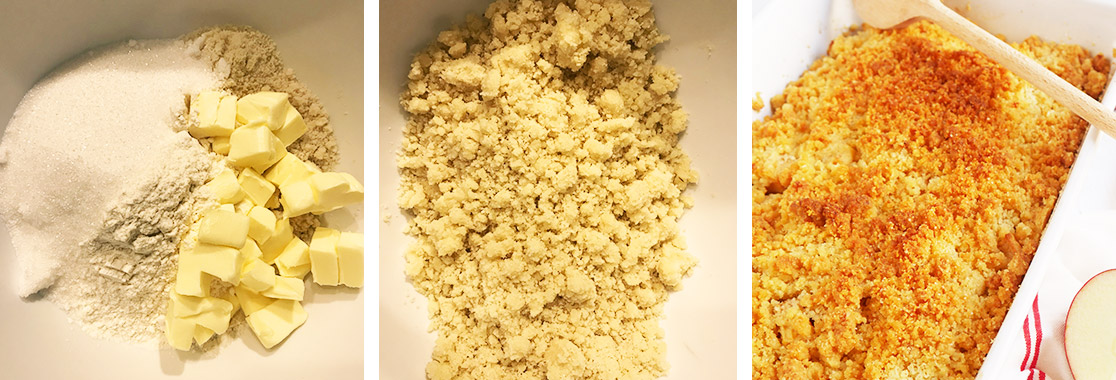 Recette Crumble aux pommes