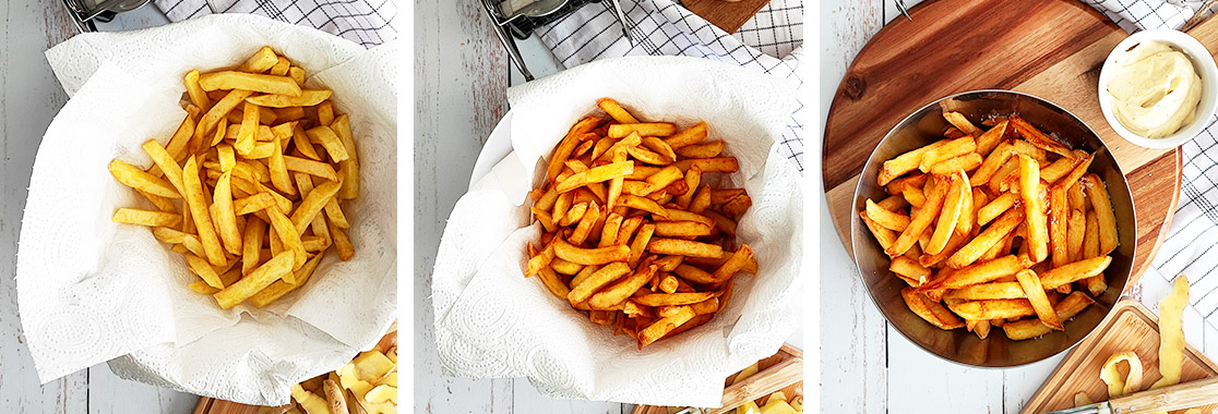 Cuisson des pommes de terre frites en 2 temps - Notre recette avec photos -  Meilleur du Chef